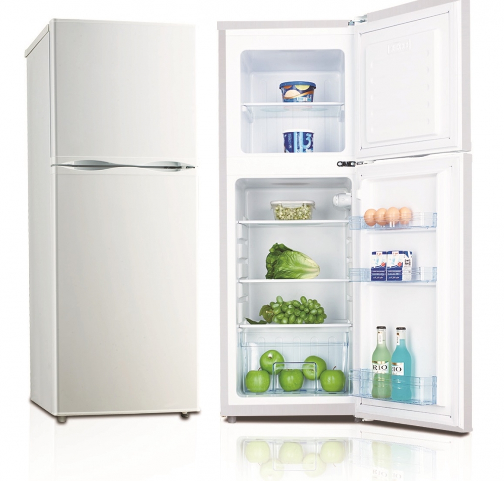 Iceking White 130cm Tall Top Mount Fridge Freezer Ff138w