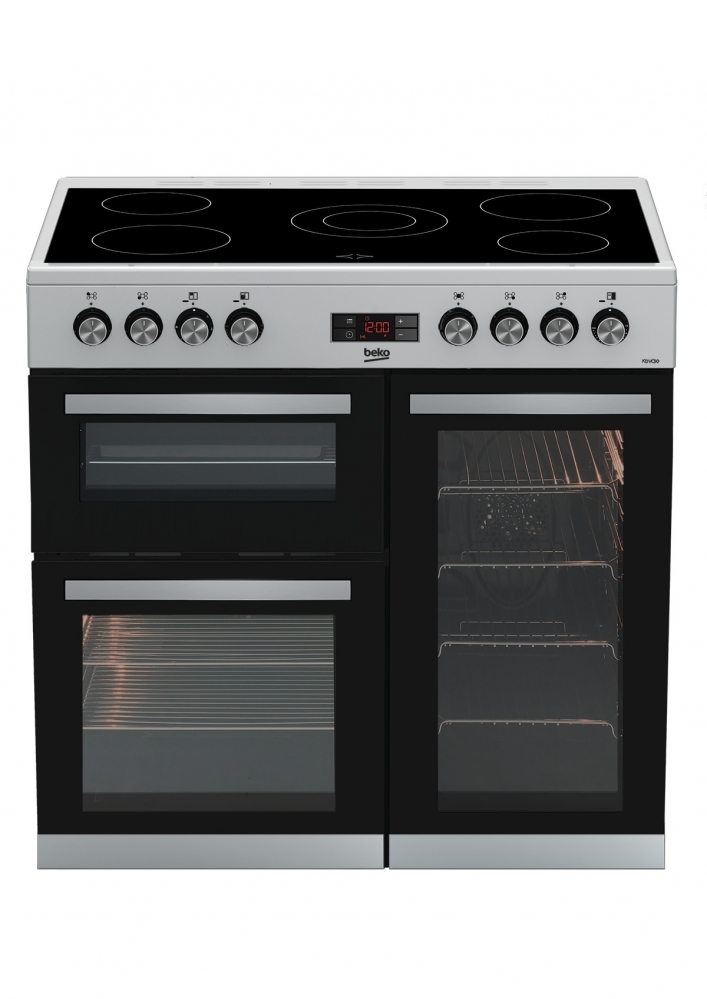 BEKO STAINLESS STEEL 90CM RANGE COOKER - KDVC90X