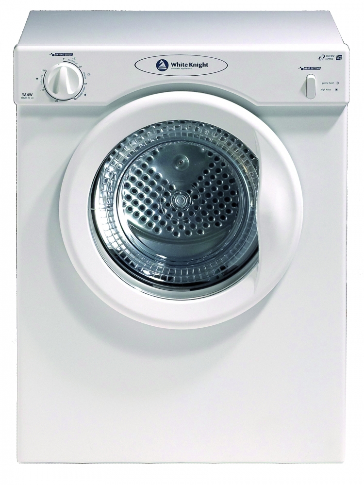 White Knight White Compact 3kg Reverse Action Tumble Dryer Wk38aw 9723