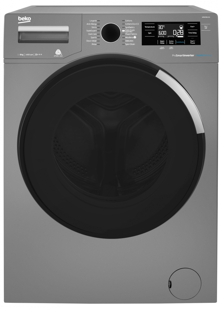 BEKO PRO SMART INVERTER GRAPHITE 8KG 1400 SPIN WASHING MACHINE WITH