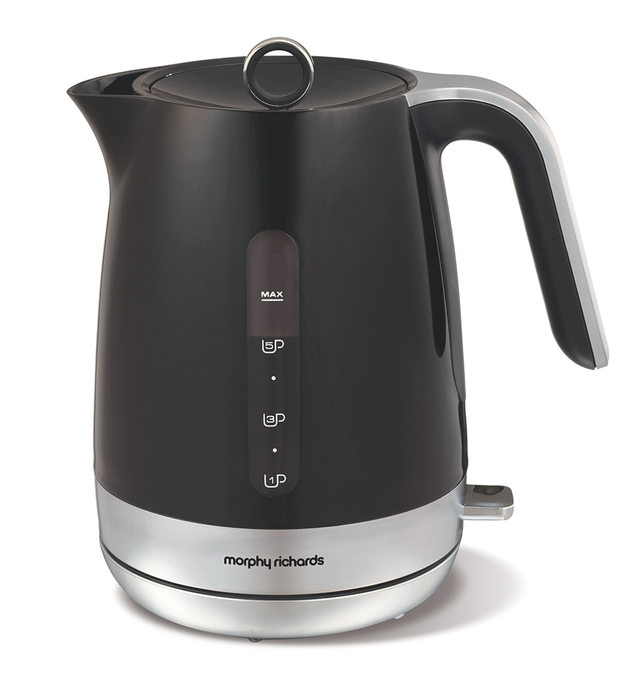 CHROMA PLASTIC BLACK & CHROME 1.5LT KETTLE - 101402 - MR1402