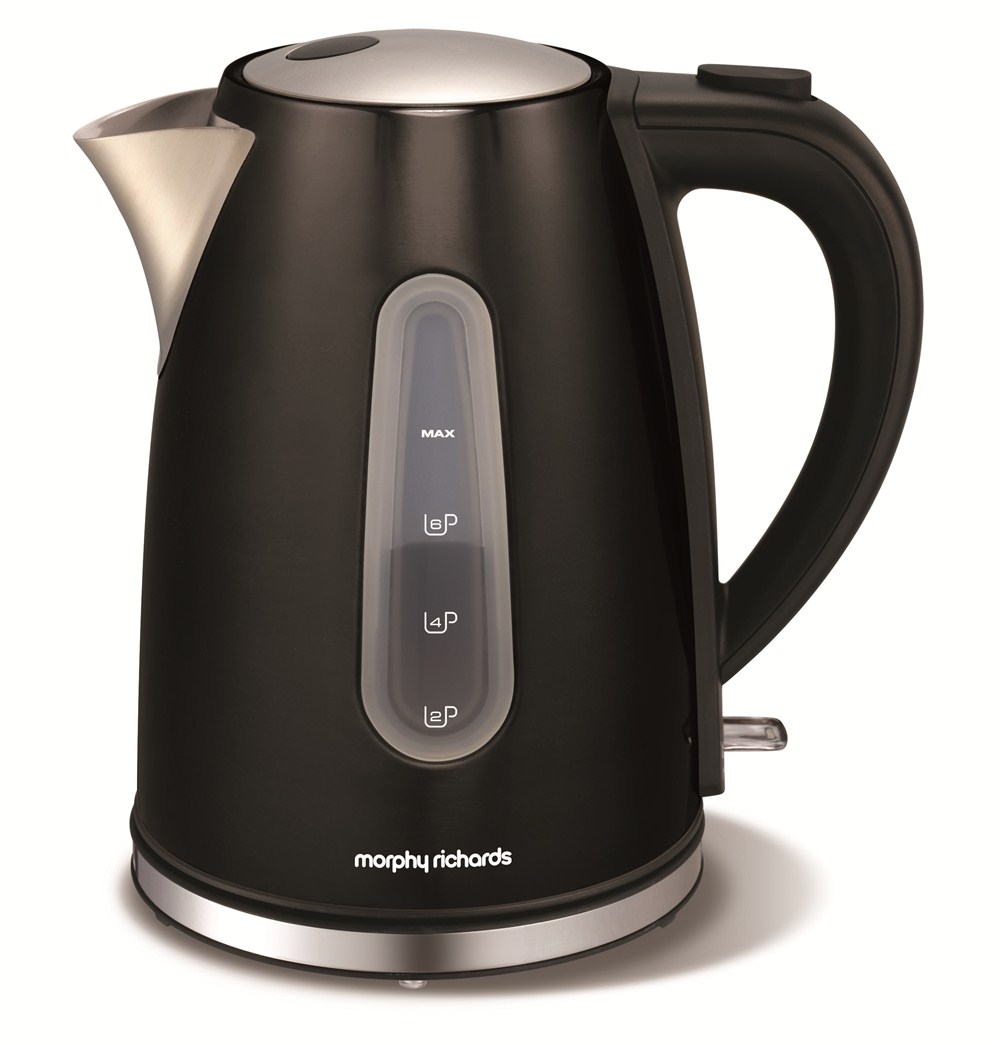 New 1.7lt 3kw Black Accents Jug Kettle - 43905 - Mr3905